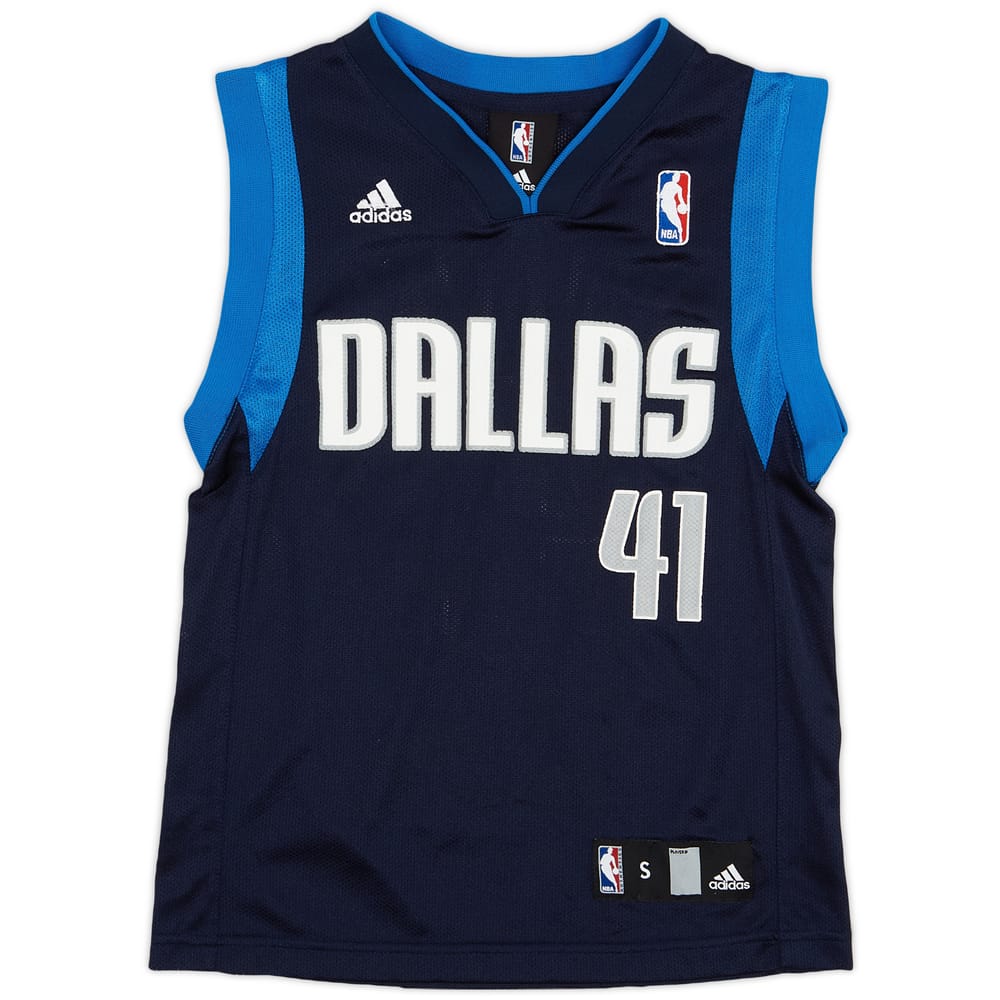 2006-10 Dallas Mavericks Nowitzki #41 adidas Away Jersey - 8/10 - (S.Boys)