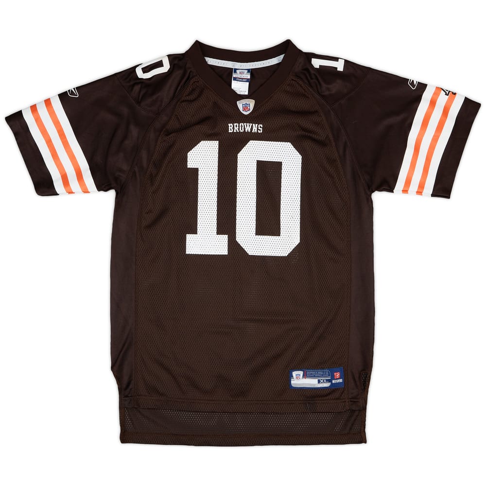 2007 Cleveland Browns Quinn #10 Reebok On Field Home Jersey - 9/10 - (XL.Boys)