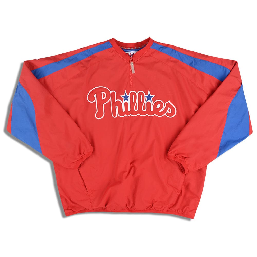 2010s Philadelphia Phillies Majestic 1/4 Zip Shell Jacket XXL