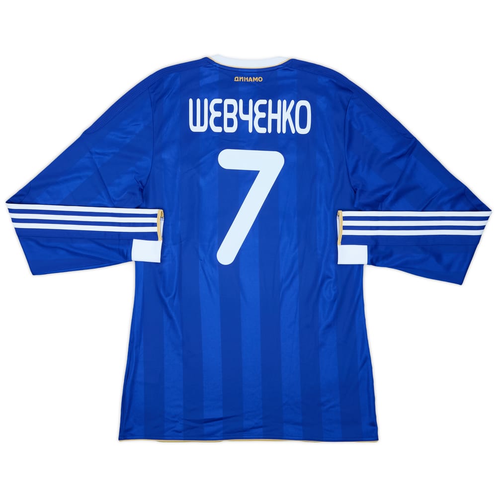 2011-13 Dynamo Kyiv Player Issue Domestic Away L/S Shirt Shevchenko #7 (L)