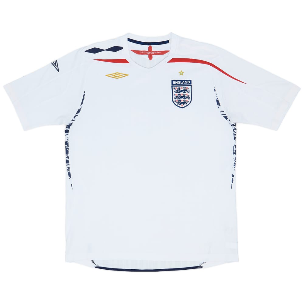 2007-09 England Home Shirt - 8/10 - (XL)