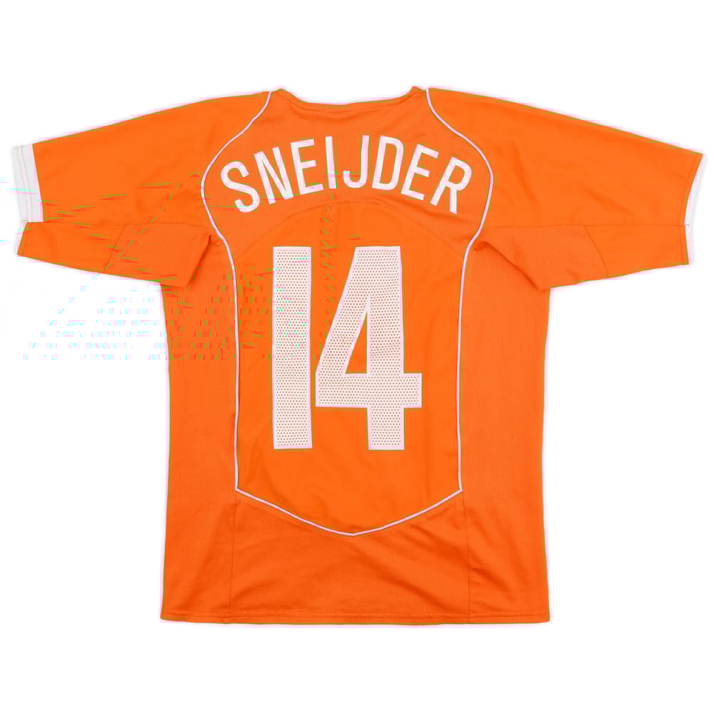 2004-06 Netherlands Home Shirt Sneijder #14 - 7/10 - (L.Boys)