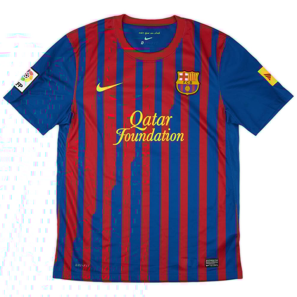 2011-12 Barcelona Home Shirt #7 - 8/10 - (M)