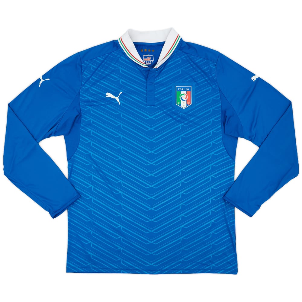 2012-13 Italy Player Issue Home L/S Shirt - 9/10 - (XXL)