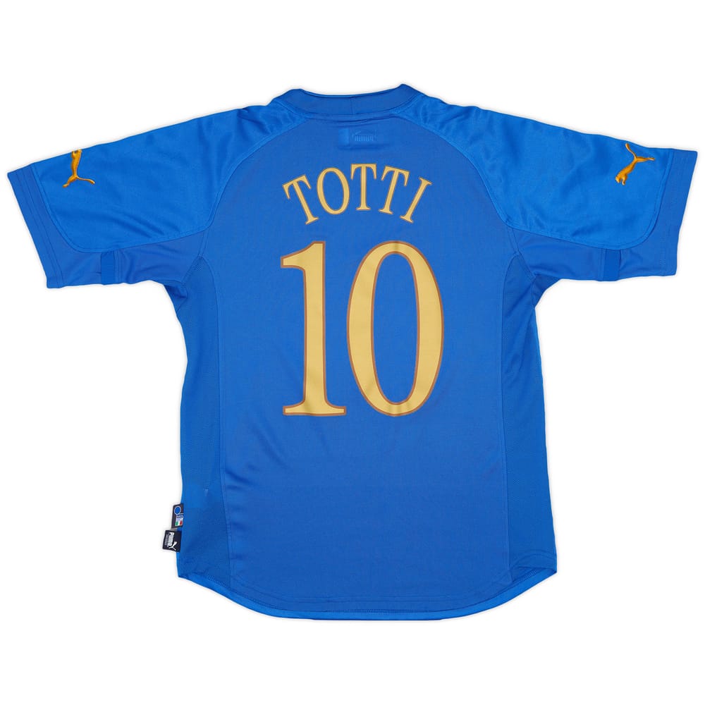 2004-06 Italy Home Shirt Totti #10 - 6/10 - (M)