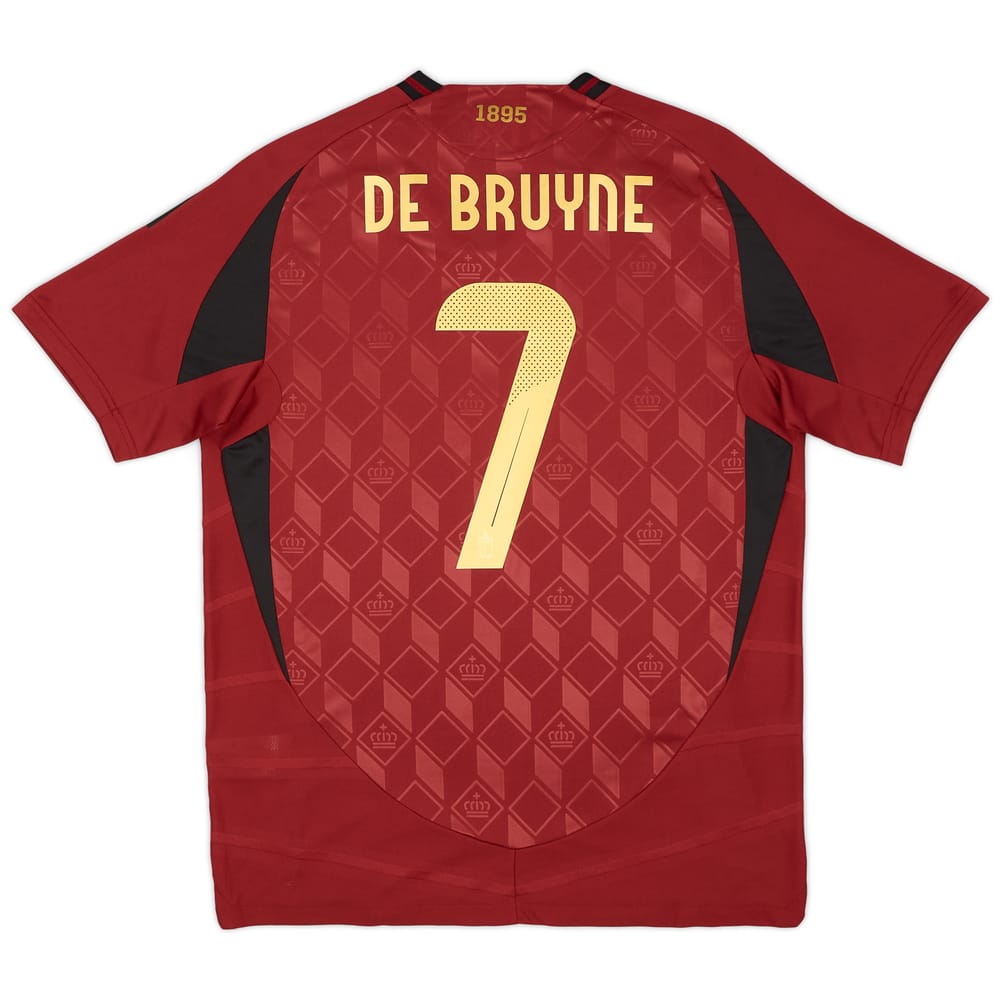 2024-25 Belgium Authentic Home Shirt De Bruyne #7