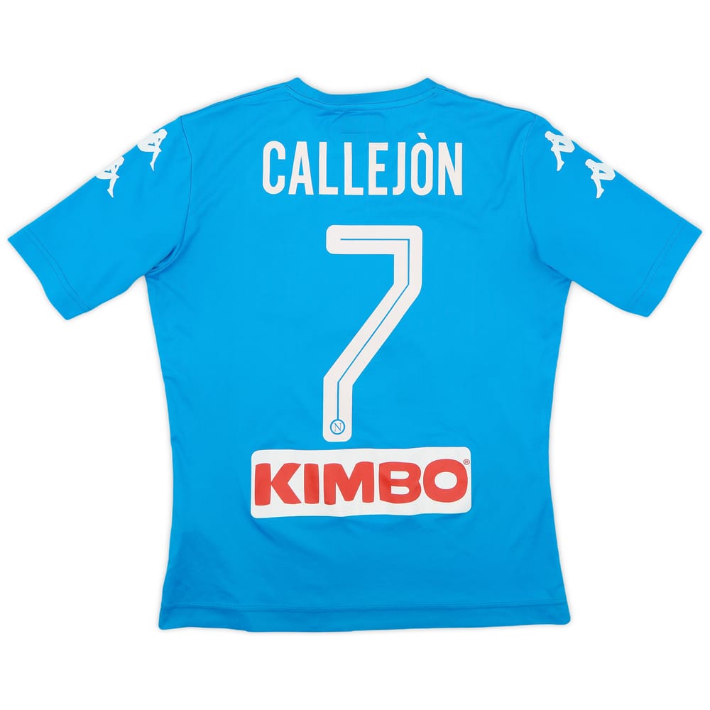 2016-17 Napoli Basic Home Shirt Callejon #7 - 7/10 - (XL.Boys)