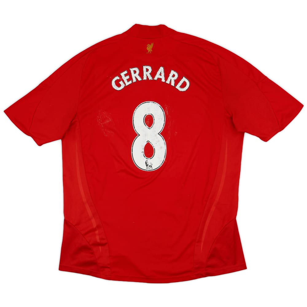 2008-10 Liverpool Home Shirt Gerrard #8 - 4/10 - (XL)