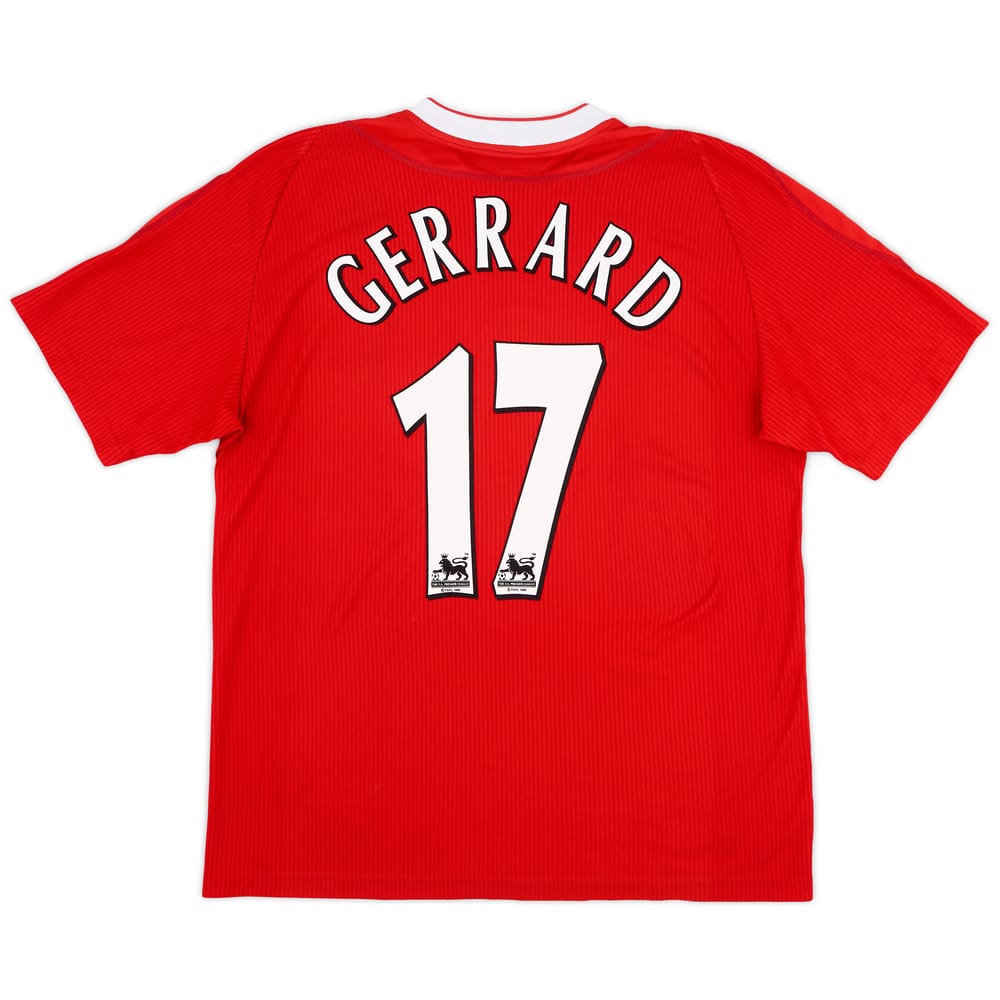 2002-04 Liverpool Home Shirt Gerrard #17 - 9/10 - (L)
