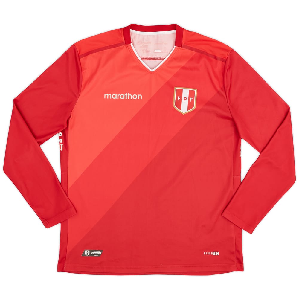 2018-19 Peru Away L/S Shirt - 9/10 - (L)