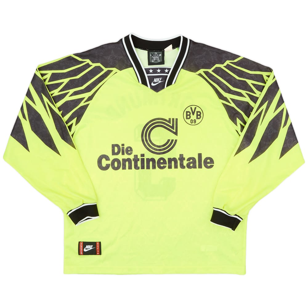 1994-95 Borussia Dortmund Home L/S Shirt #5 - 8/10 - (XL)