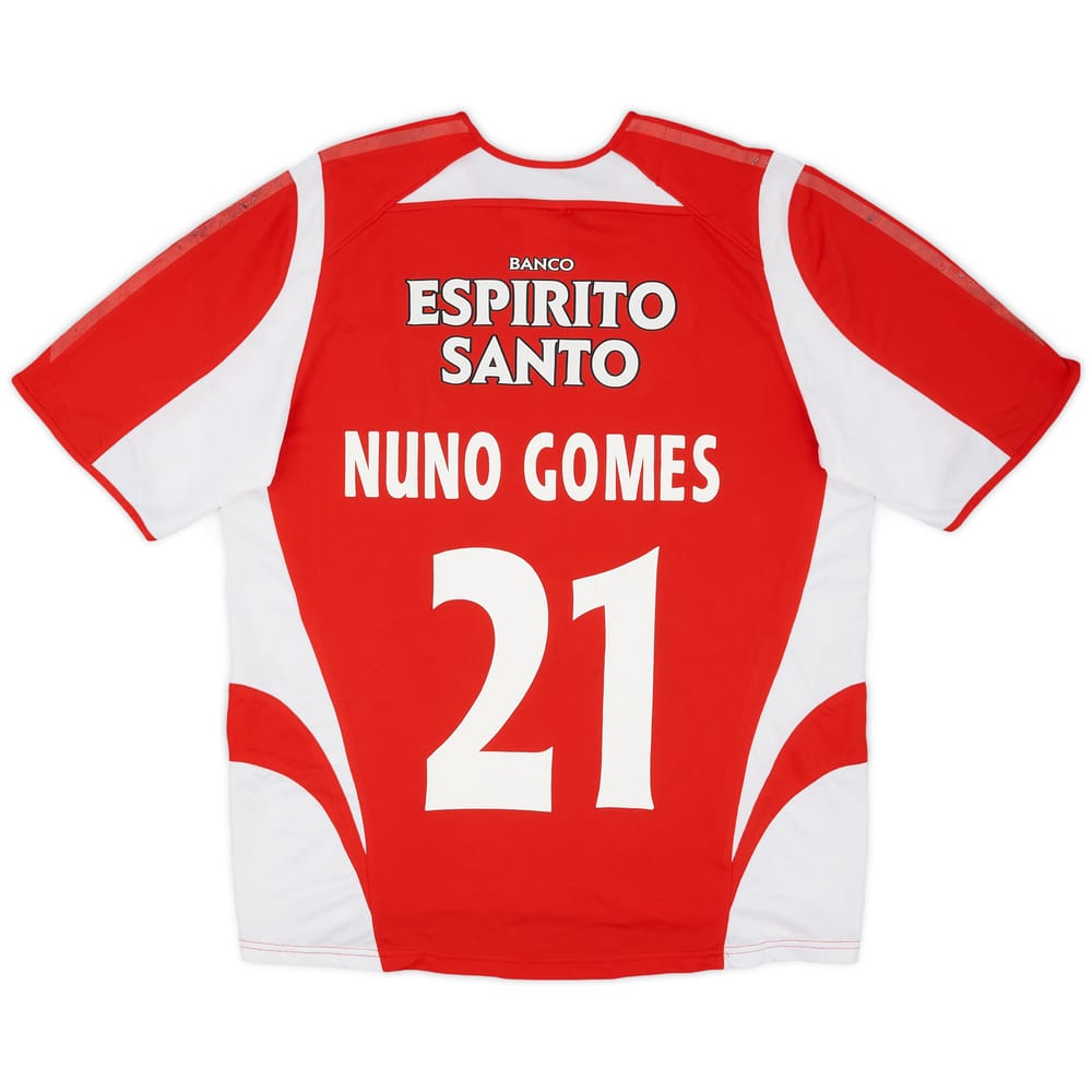 2006-07 Benfica Home Shirt Nuno Gomes #21 - 4/10 - (M)