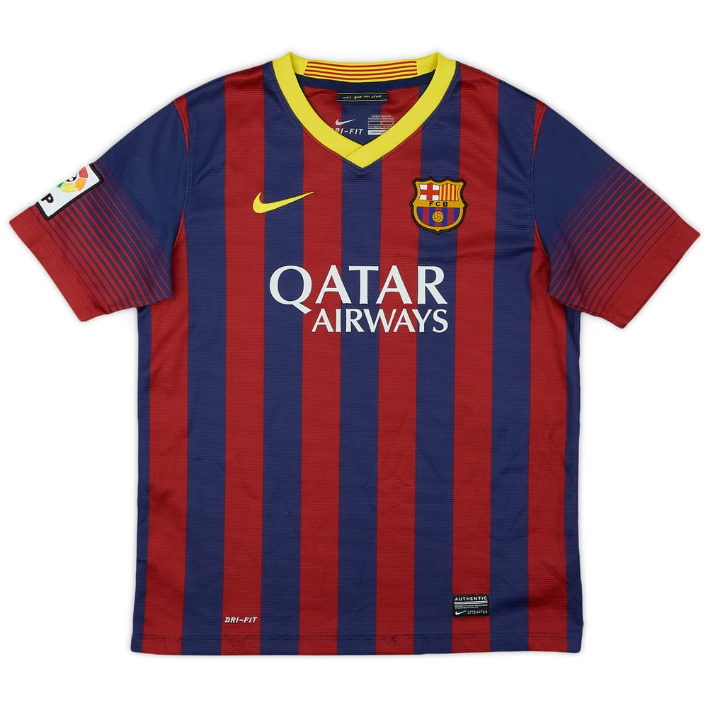 2013-14 Barcelona Home Shirt - 7/10 - (L.Boys)