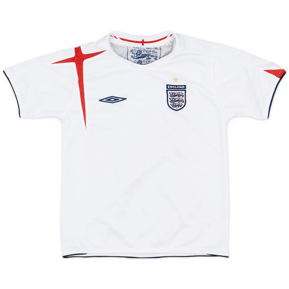 2005-07 England Home Shirt - 7/10 - (S.Boys)