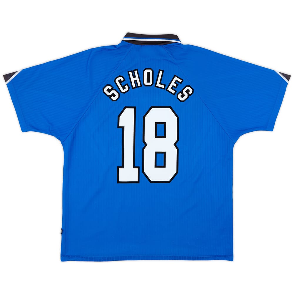 1996-98 Manchester United Third Shirt Scholes #18 - 8/10 - (XL)
