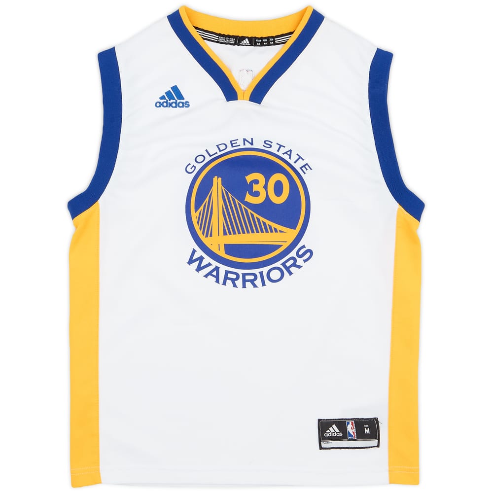 2014-17 Golden State Warriors Curry #30 adidas Home Jersey - 6/10 - (M.Boys)