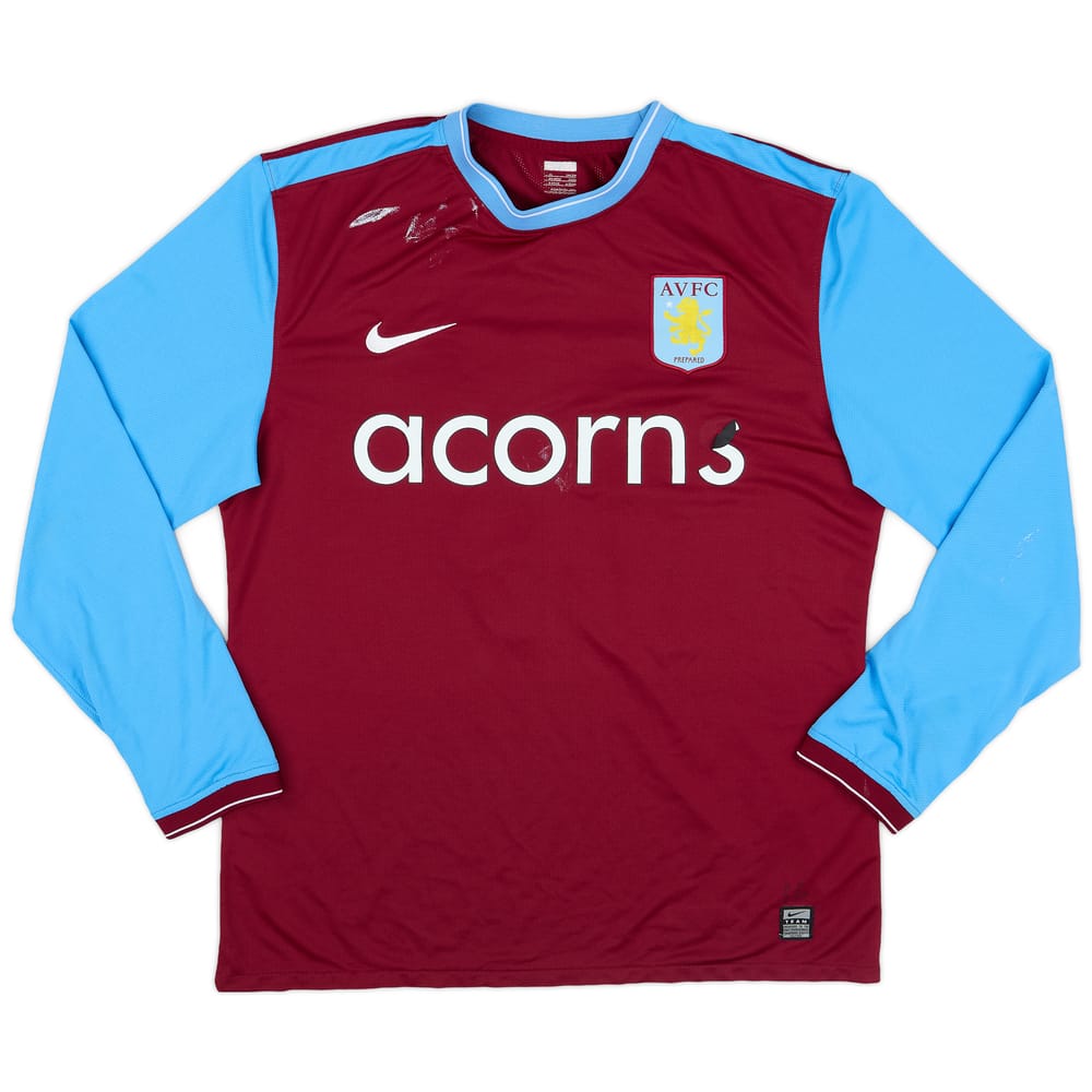 2009-10 Aston Villa Player Issue Home L/S Shirt #17 - 4/10 - (XL)