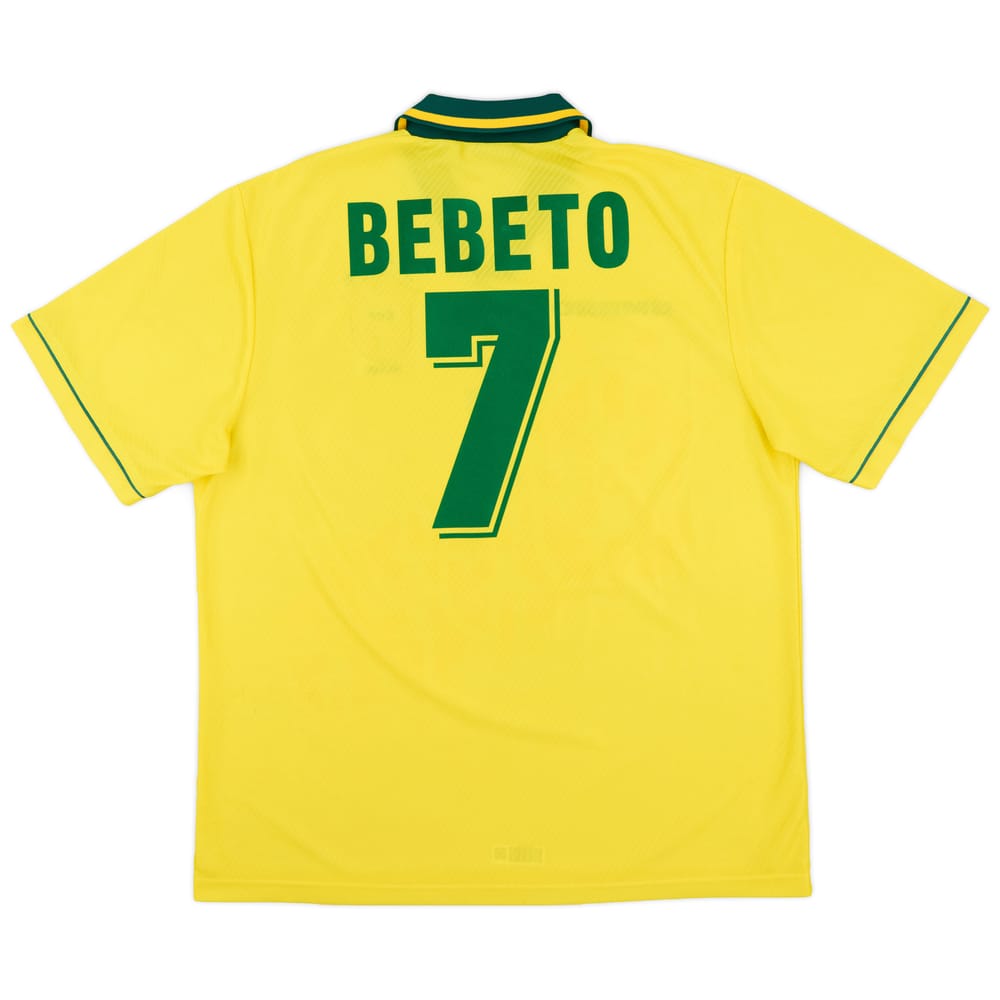 1994 Brazil Home Shirt Bebeto #7 - 9/10 - (XL)