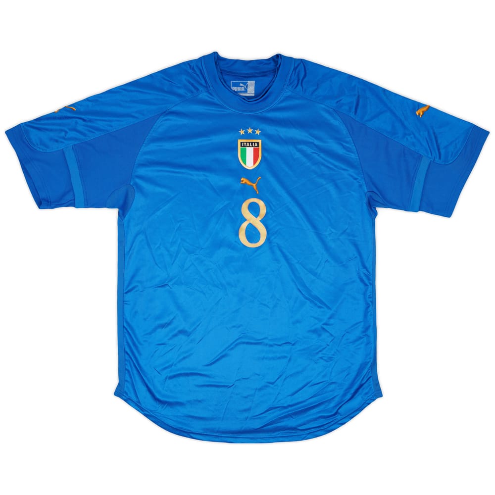 2004-06 Italy Match Issue Home Shirt #8