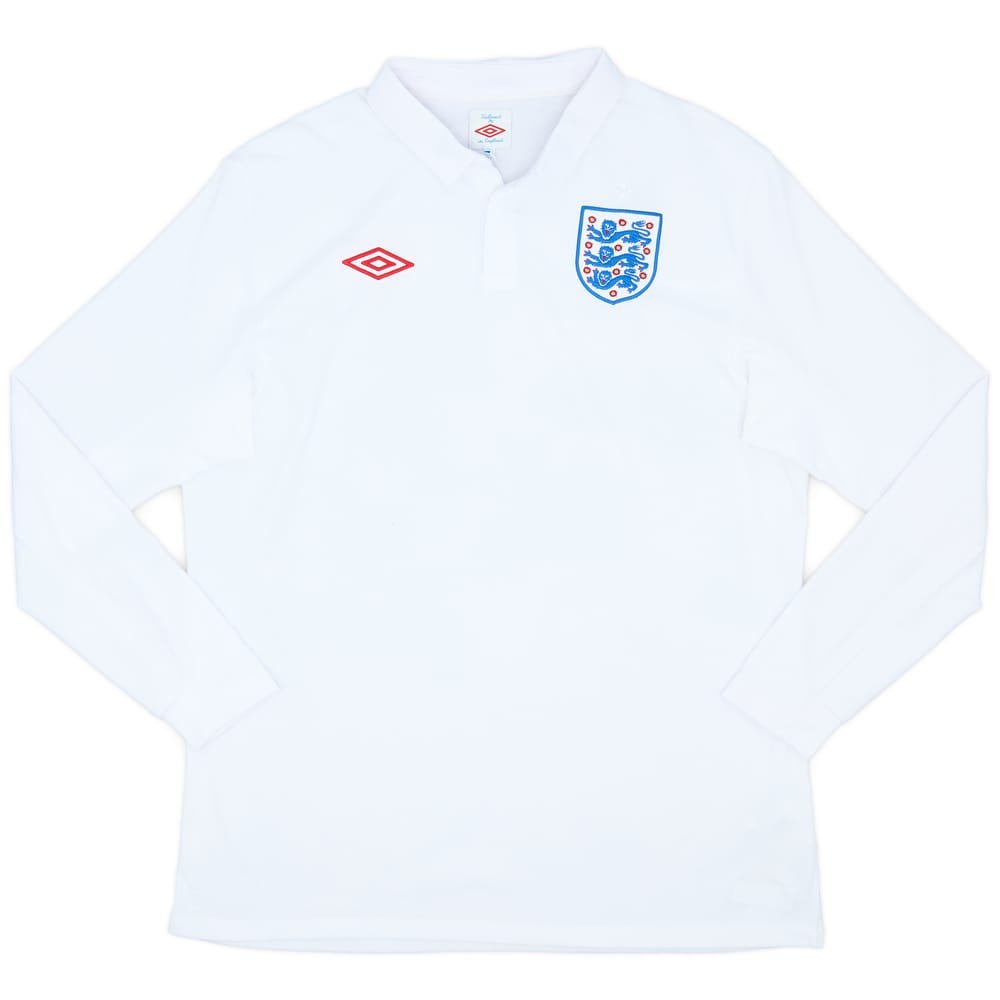 2009-10 England Home L/S Shirt - 9/10 - (L)
