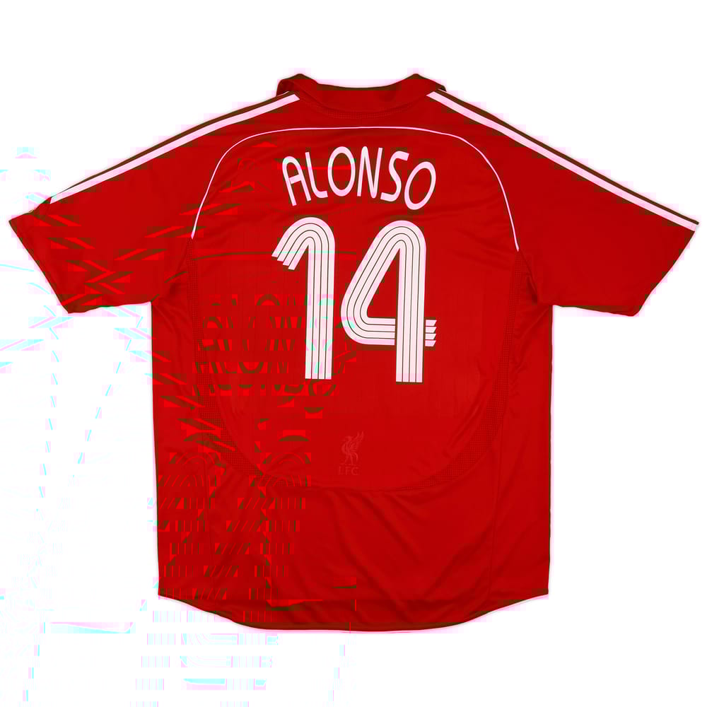 2006-08 Liverpool Home Shirt Alonso #14 - 6/10 - (XXL)