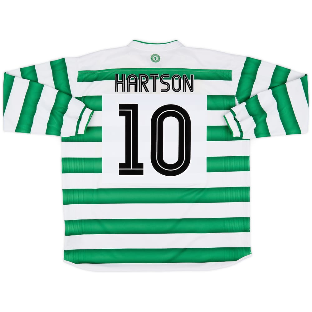 2003-04 Celtic Home L/S Shirt Hartson #10 - 6/10 - (XXL)