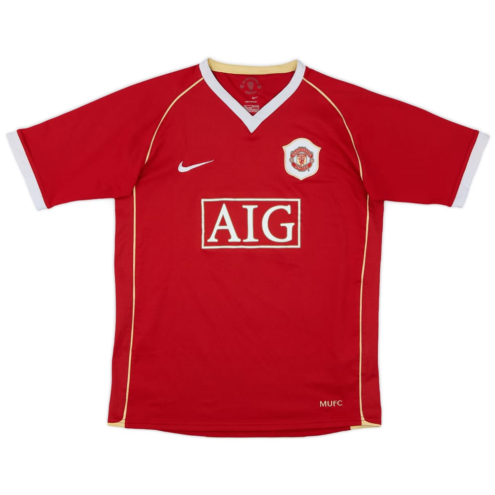 2006-07 Manchester United Home Shirt - 7/10 - (XL.Boys)