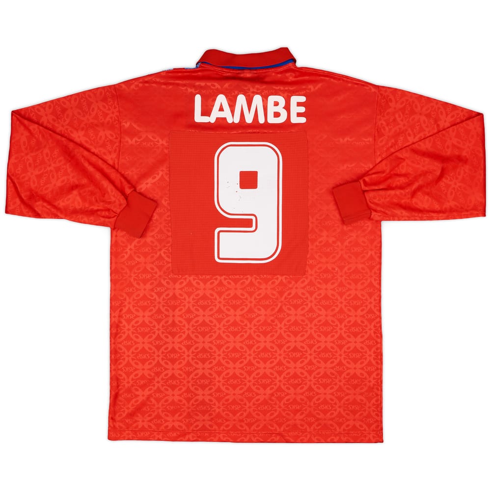 1995-96 SPAL Third L/S Shirt Lambe #9 - 5/10 - (XL)