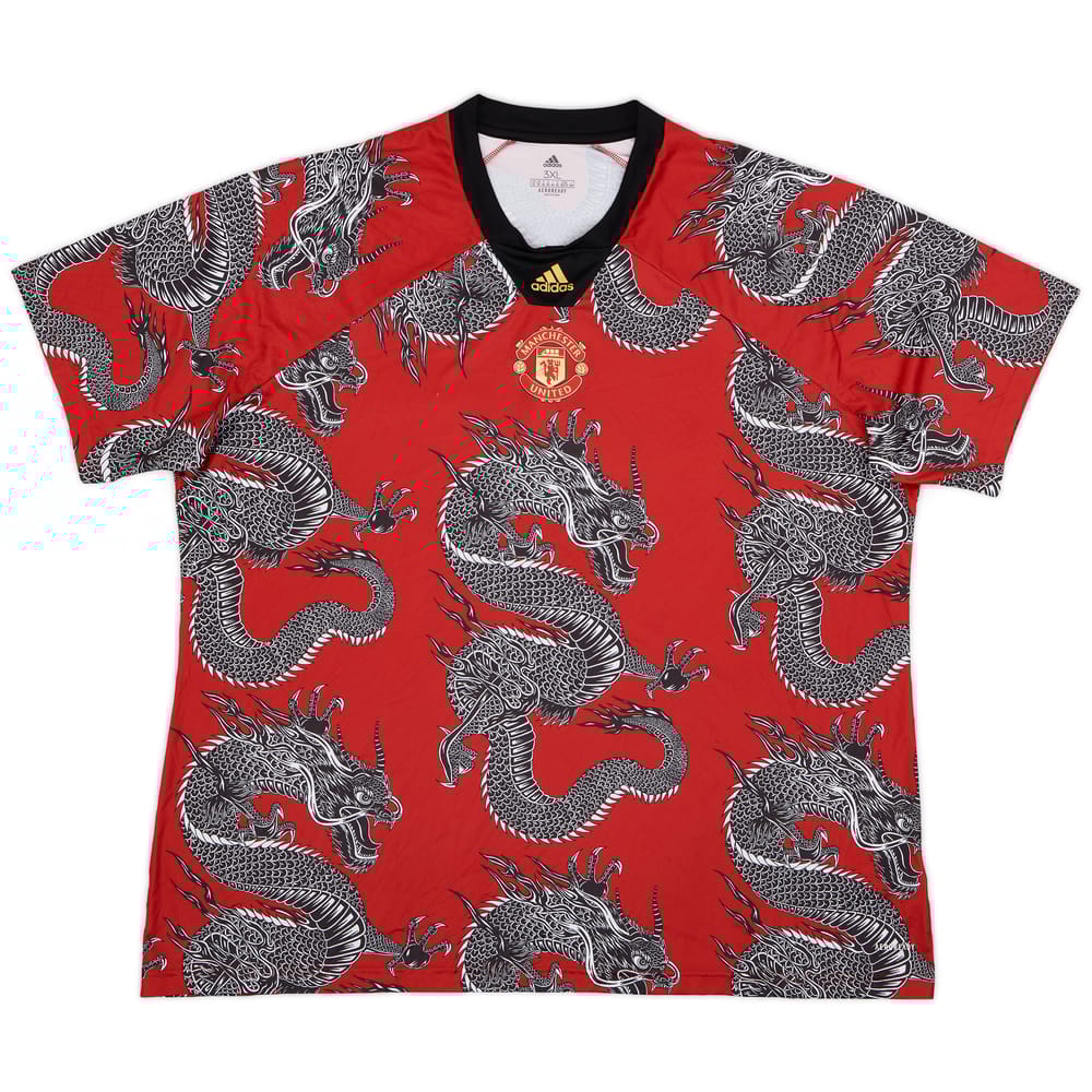 2019-20 Manchester United adidas Chinese New Year Pre-Match Shirt - 8/10 - (3XL)