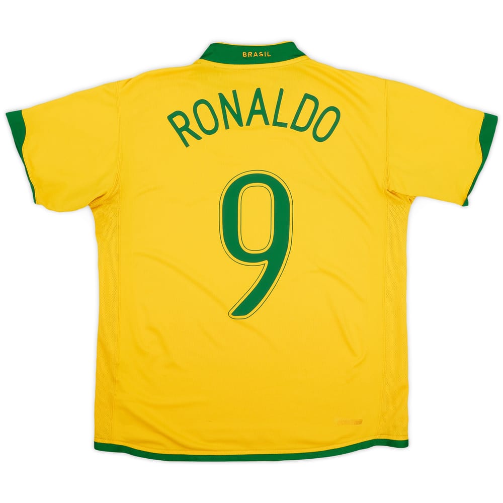 2006-08 Brazil Home Shirt Ronaldo #9 - 6/10 - (M)