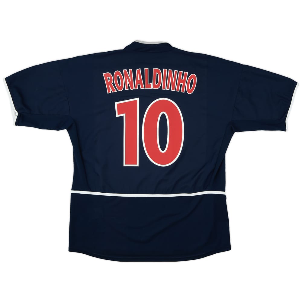 2002-03 Paris Saint-Germain Home Shirt Ronaldinho #10 - 8/10 - (XL)