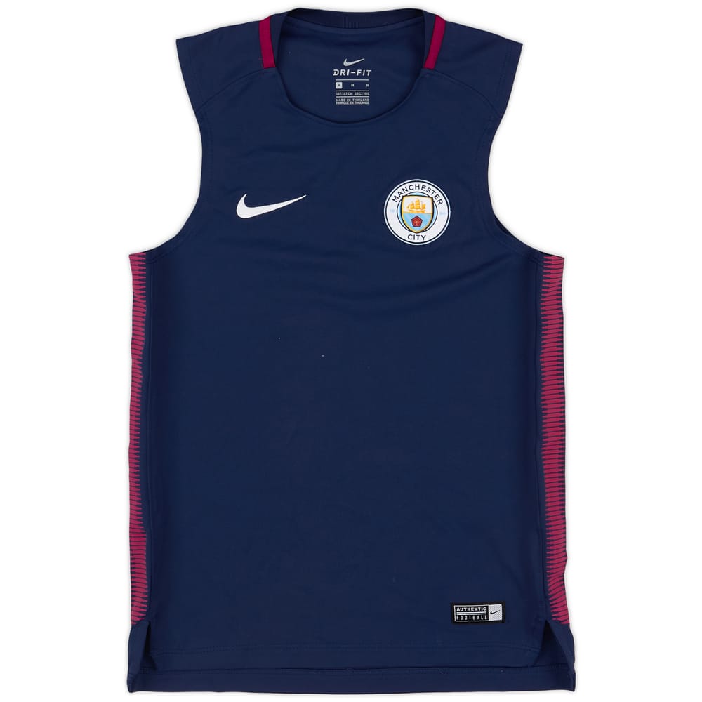 2017-18 Manchester City Nike Training Vest - 8/10 - (M.Boys)