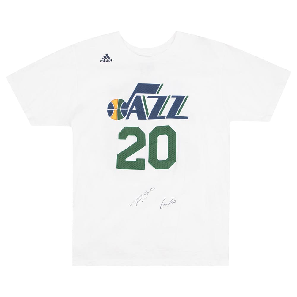 2014 Utah Jazz Hayward #20 Signed adidas Tee L
