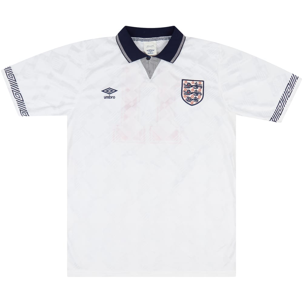 1990 England U-18 Match Issue Home Shirt #11 (McManaman)