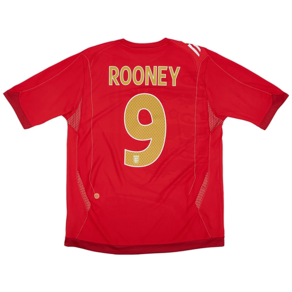 2006-08 England Away Shirt Rooney #9 - 8/10 - (L)