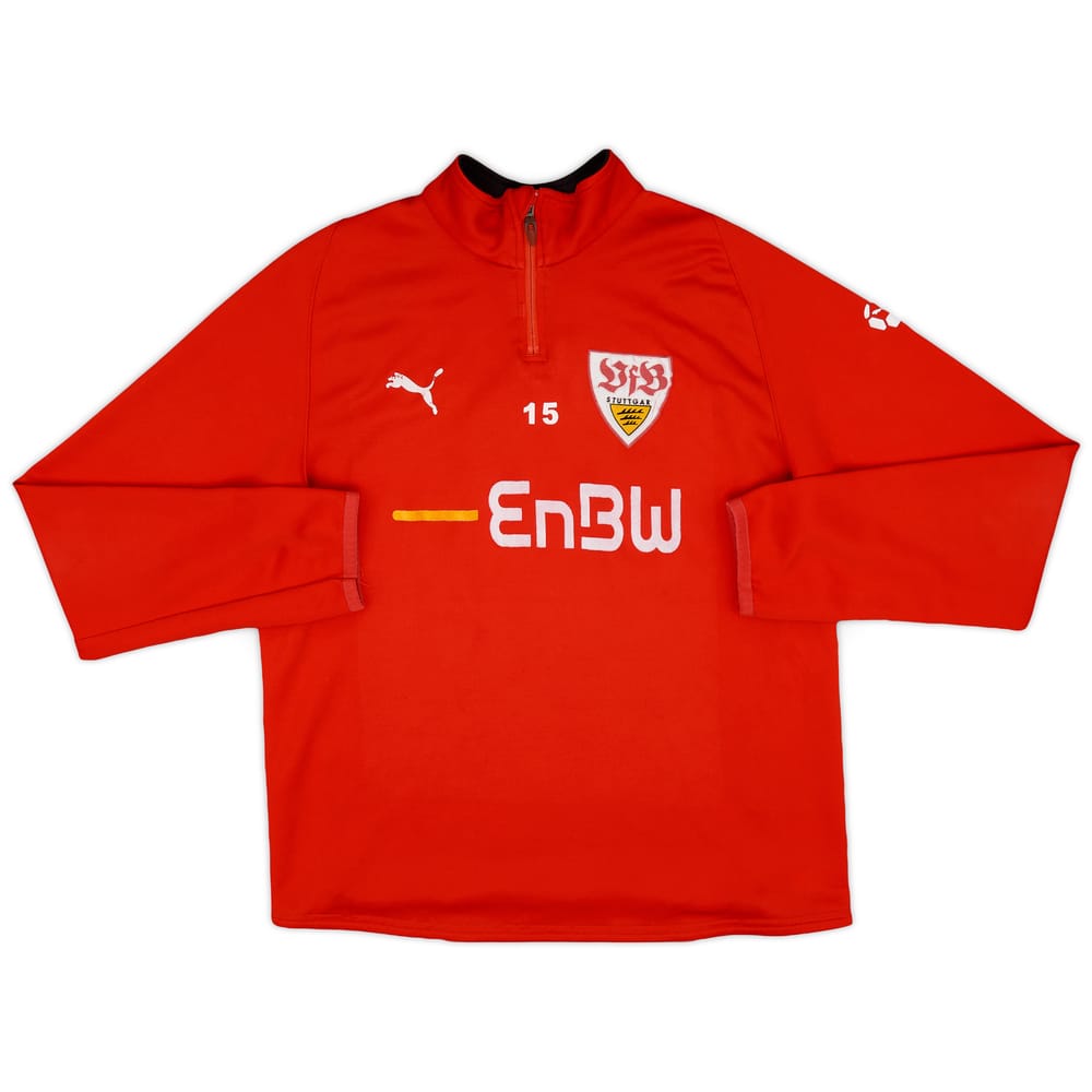 2008-09 Stuttgart Player Issue Puma 1/4 Zip Sweat Top #15 - 6/10 - (L)