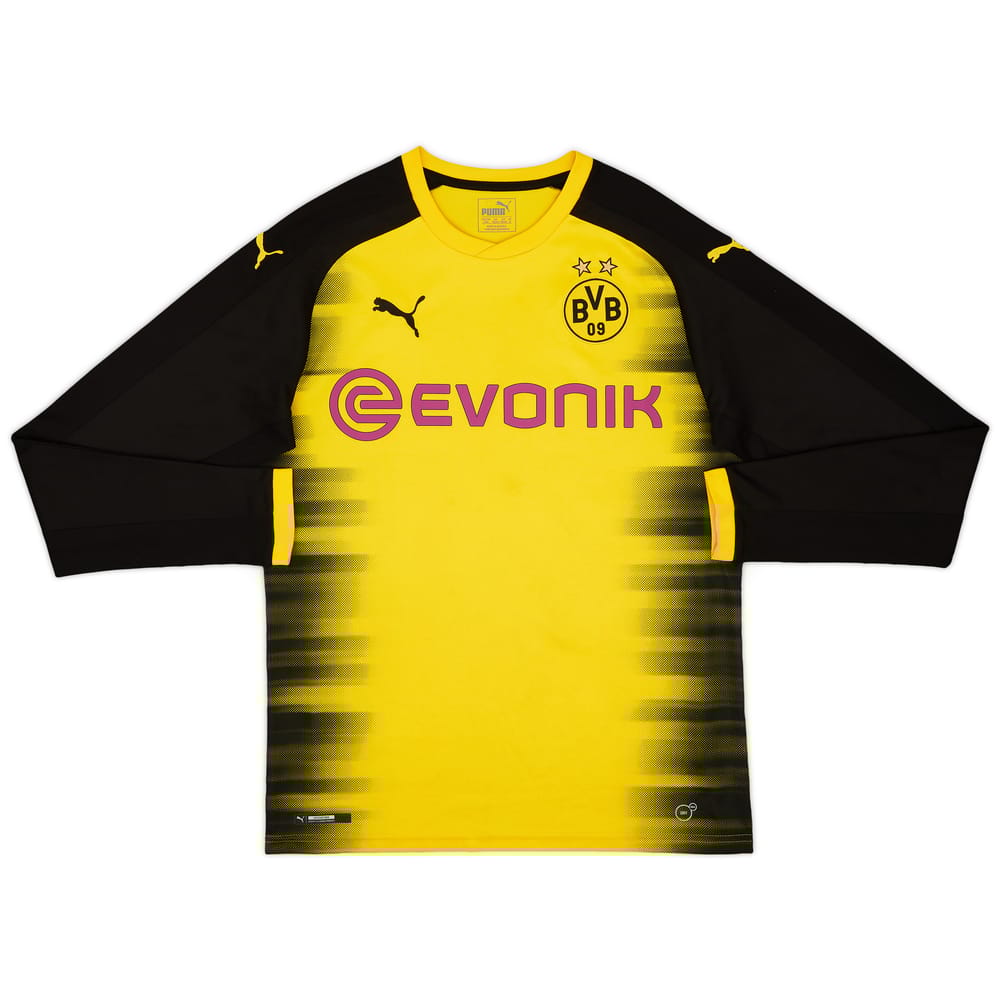 2017-18 Borussia Dortmund European Home L/S Shirt - 8/10 - (M)