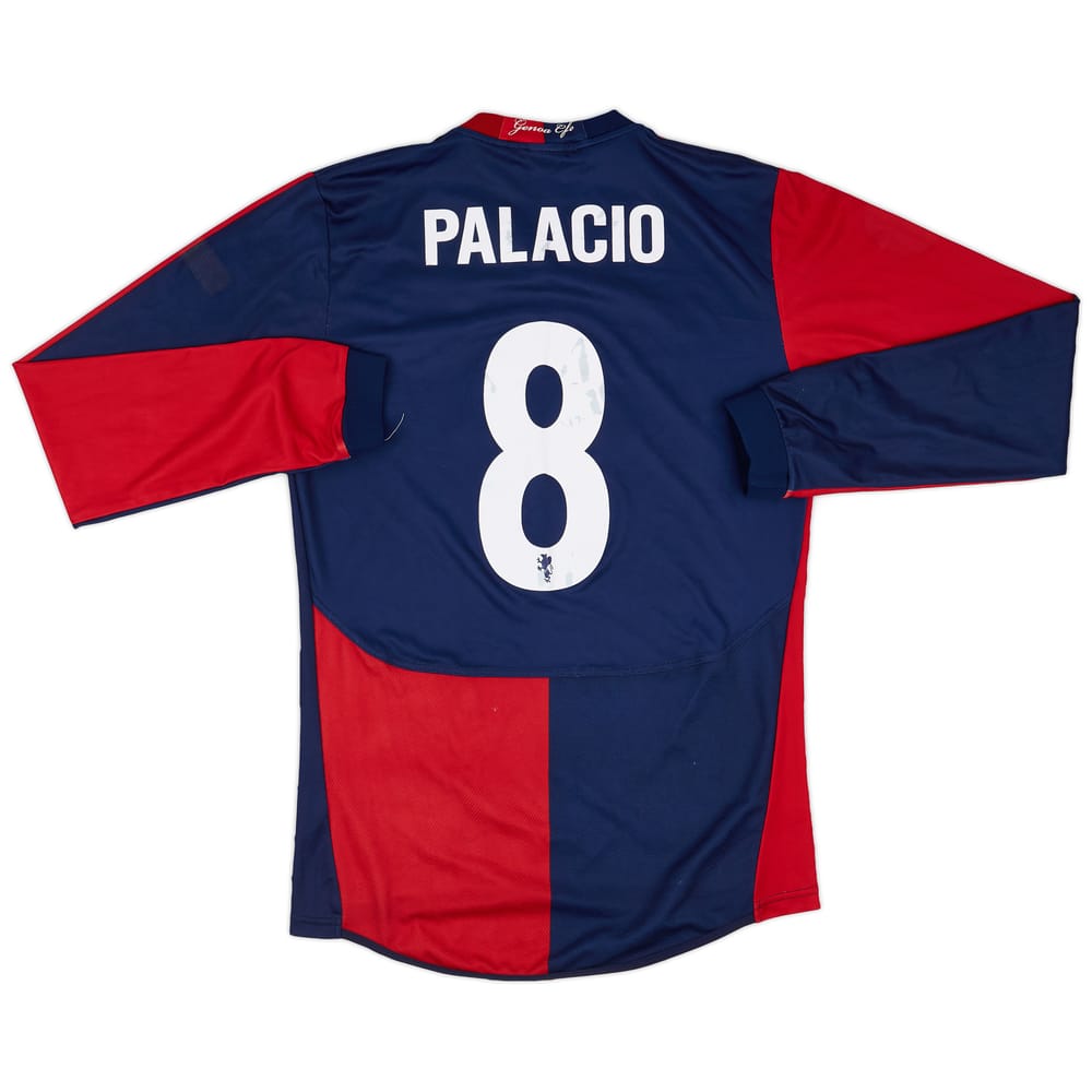 2009-10 Genoa Home L/S Cup Shirt Palacio #8 - 5/10 - (L)