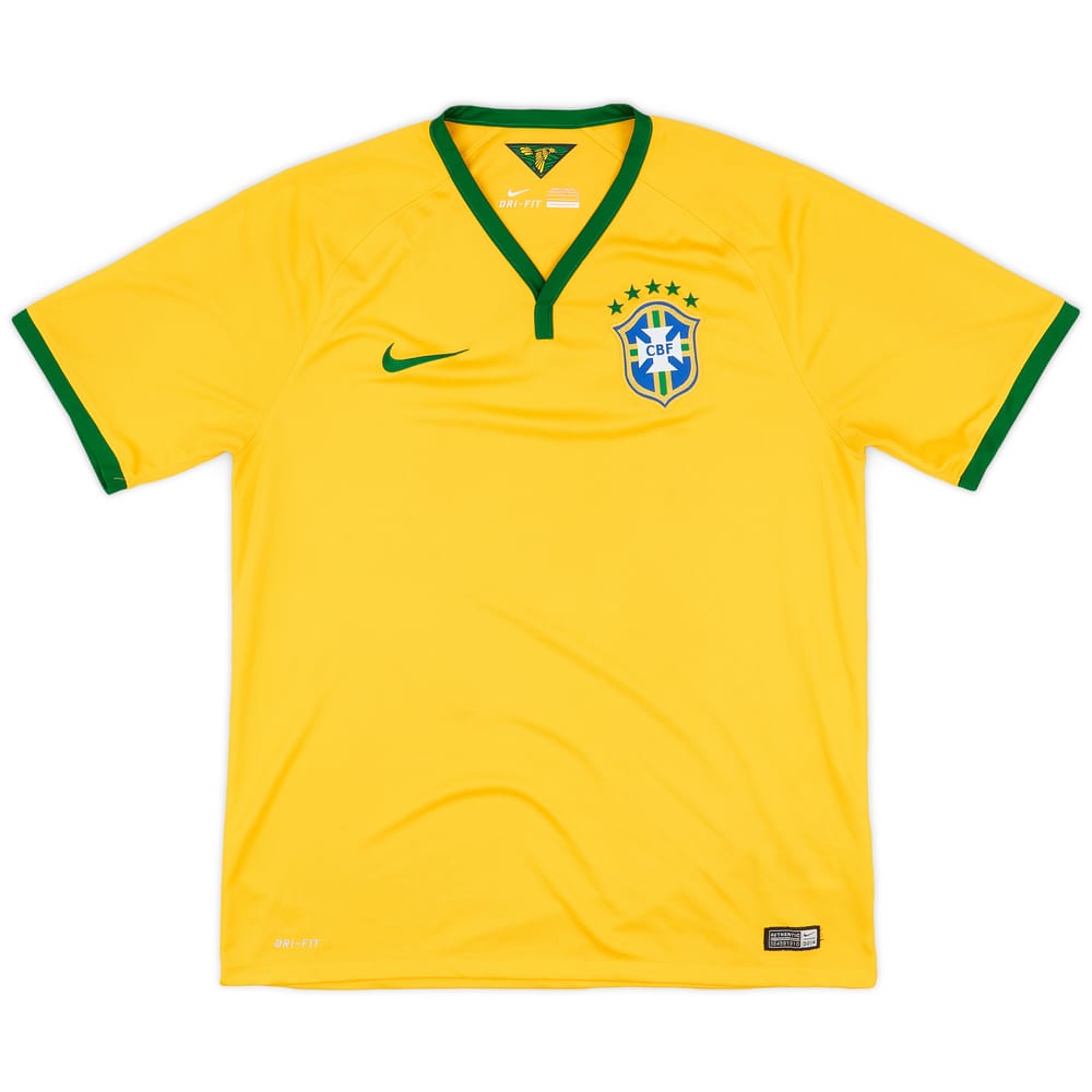 2014-15 Brazil Home Shirt - 8/10 - (L)