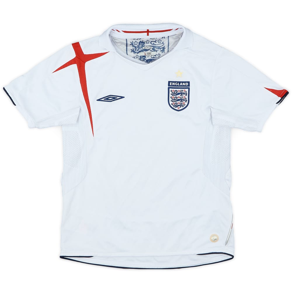 2005-07 England Home Shirt - 7/10 - (S.Boys)
