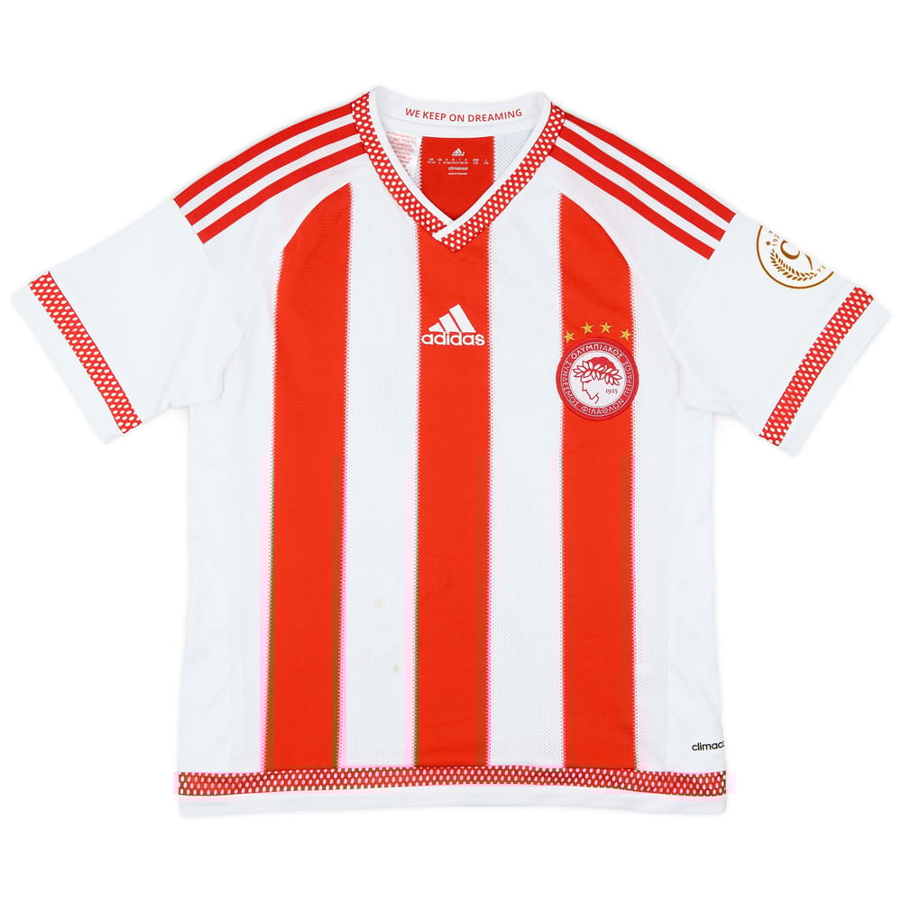 2015-16 Olympiakos Home Shirt - 6/10 - (L.Boys)