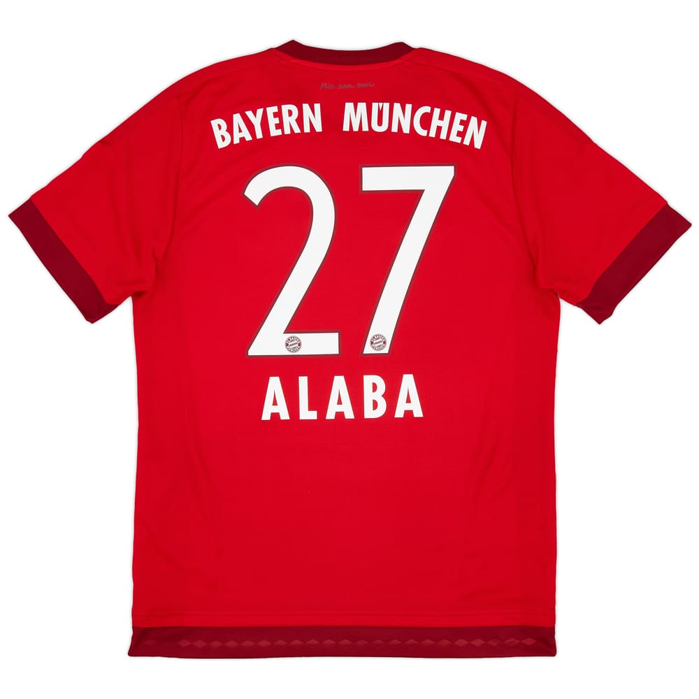2015-16 Bayern Munich Home Shirt Alaba #27 - 9/10 - (M)