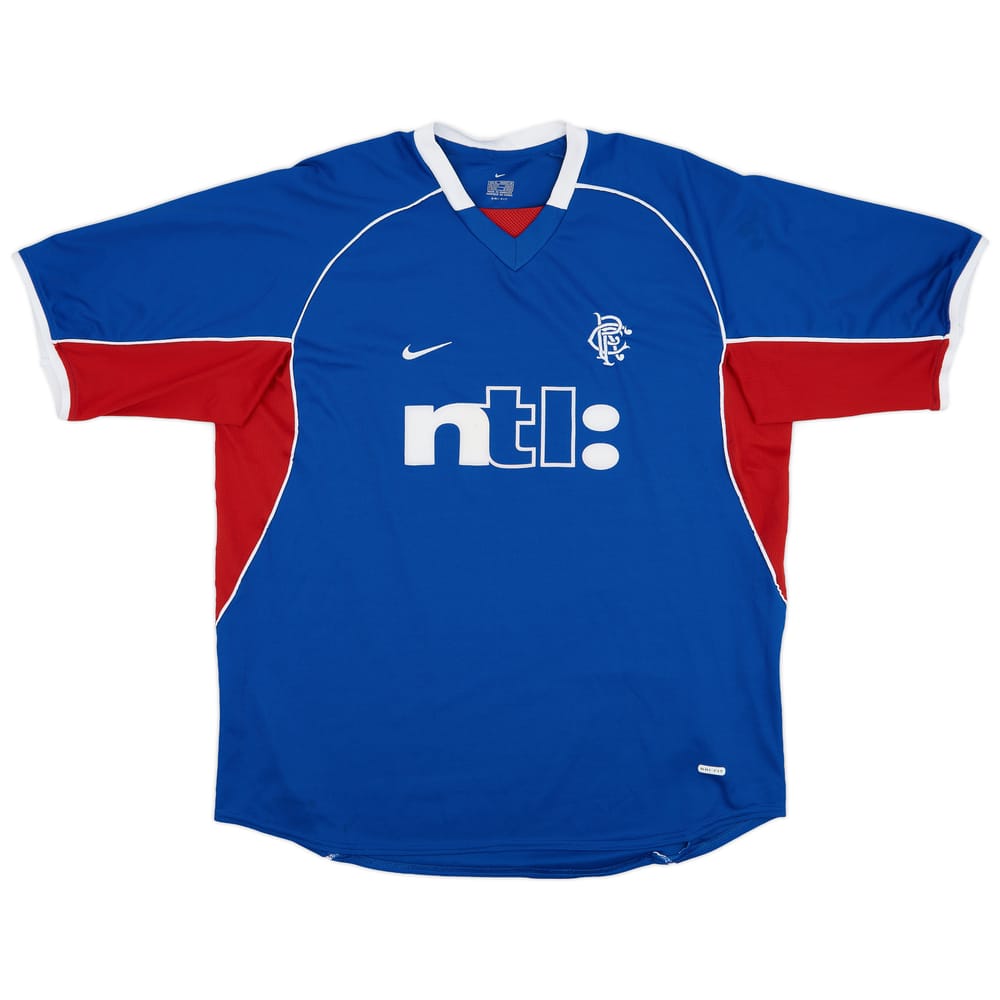 2001-02 Rangers Home Shirt - 8/10 - (XL)