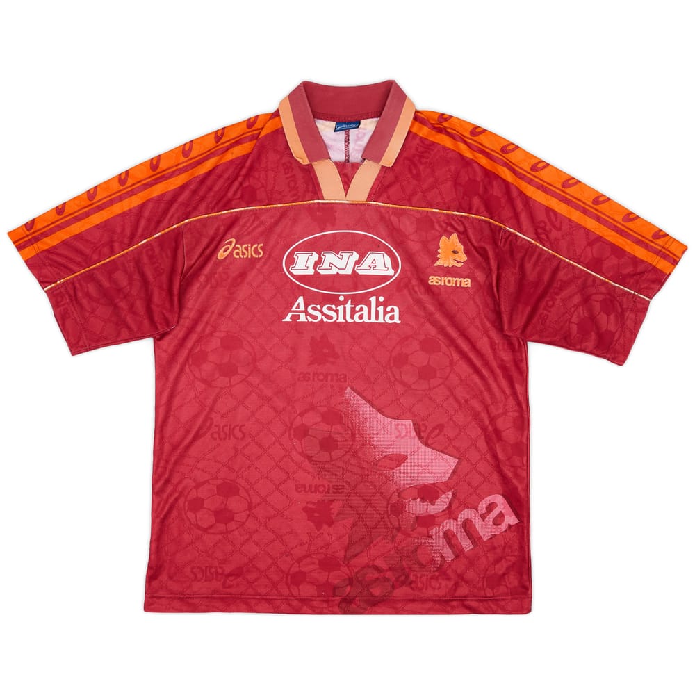 1995-96 Roma Home Shirt - 5/10 - (L)