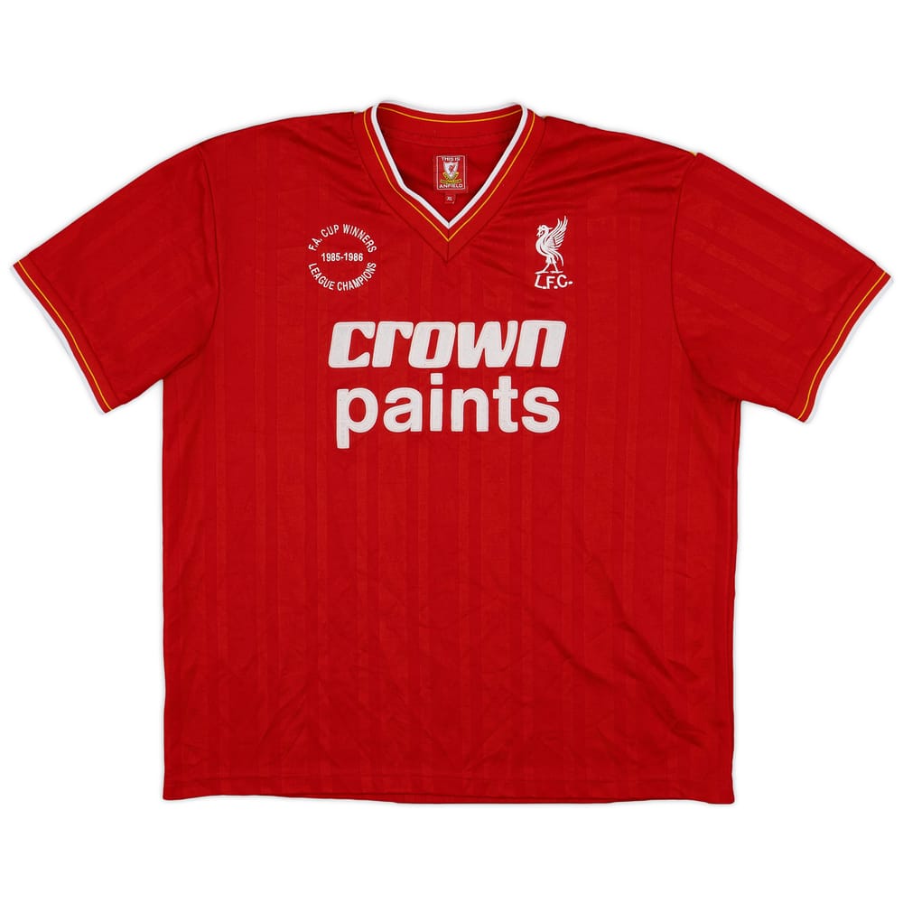 2010-11 Liverpool '1985-1986 FA Cup Winners & League Champions' Retro Home Shirt - 7/10 - (XL)
