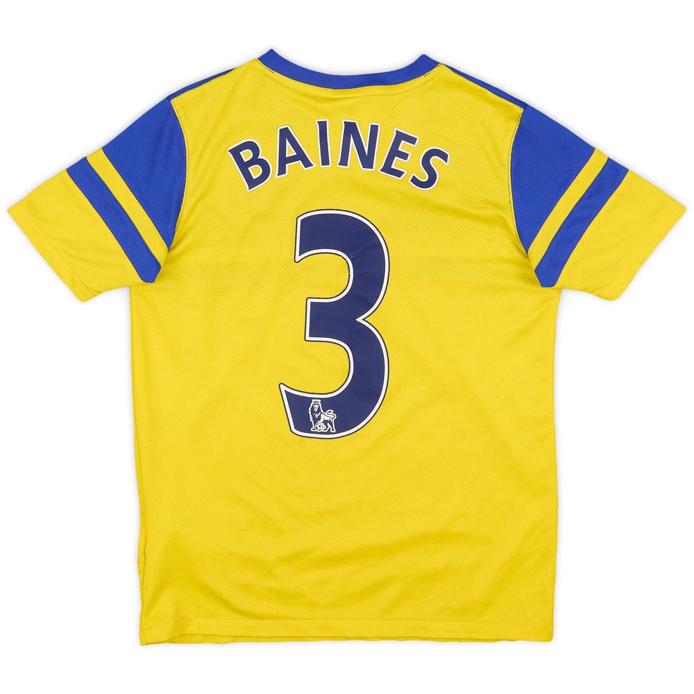 2013-14 Everton Away Shirt Baines #3 - 6/10 - (M.Boys)