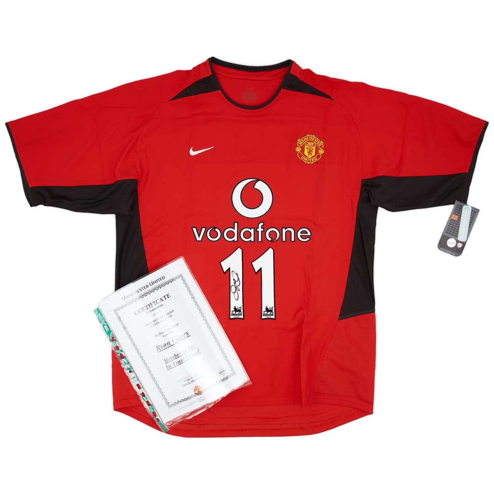 2002-04 Manchester United Signed Home Shirt #11 (Giggs)