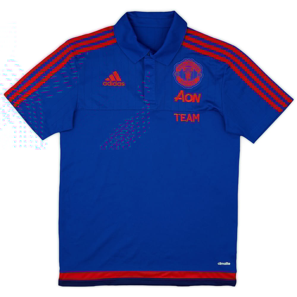 2015-16 Manchester United Staff Issue adidas Polo Shirt - 9/10 - (S)