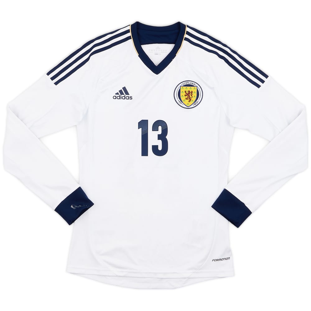 2012-14 Scotland Authentic Away L/S Shirt #13 - 7/10 - (S)