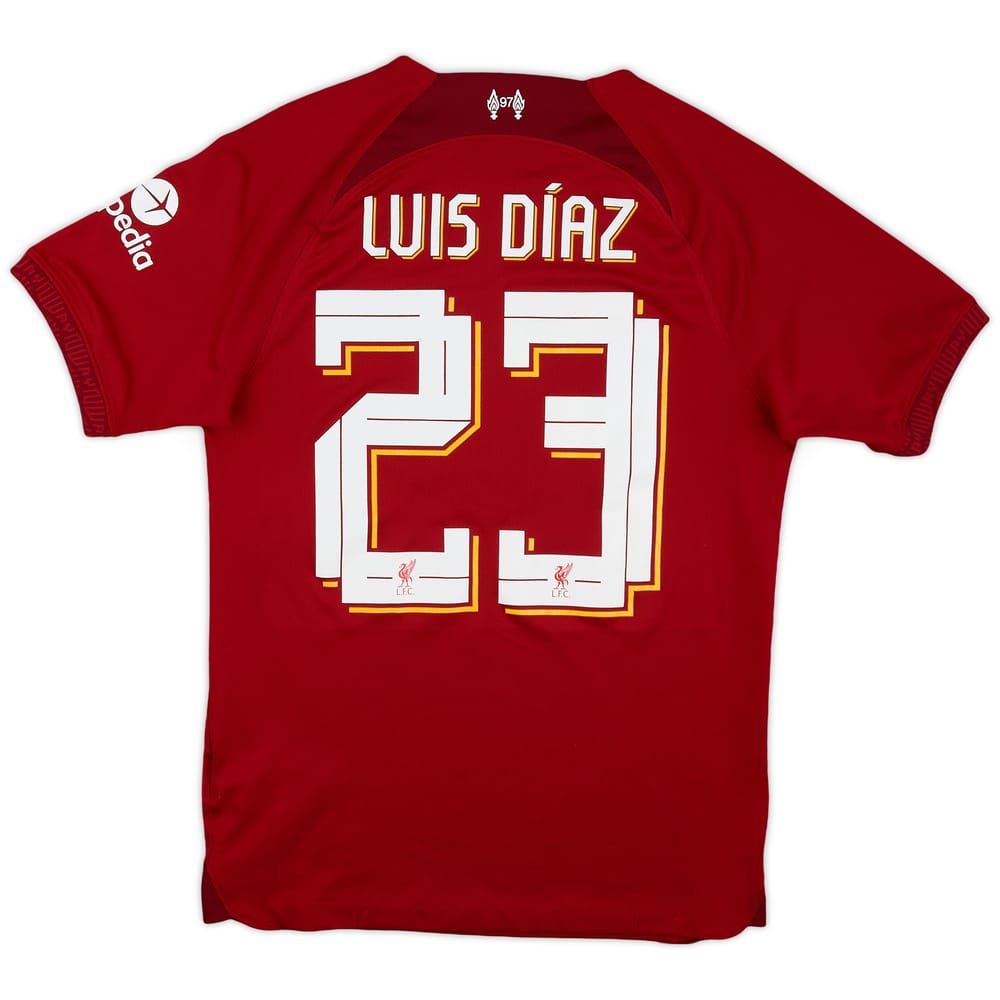 2022-23 Liverpool Home Shirt Luis Diaz #23 - 6/10 - (S)